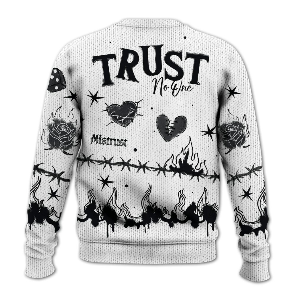 Knitted Sweater To Match Kobe 9 Elite Protro Halo - Trust No One Snake-Bite Doodle Crayon