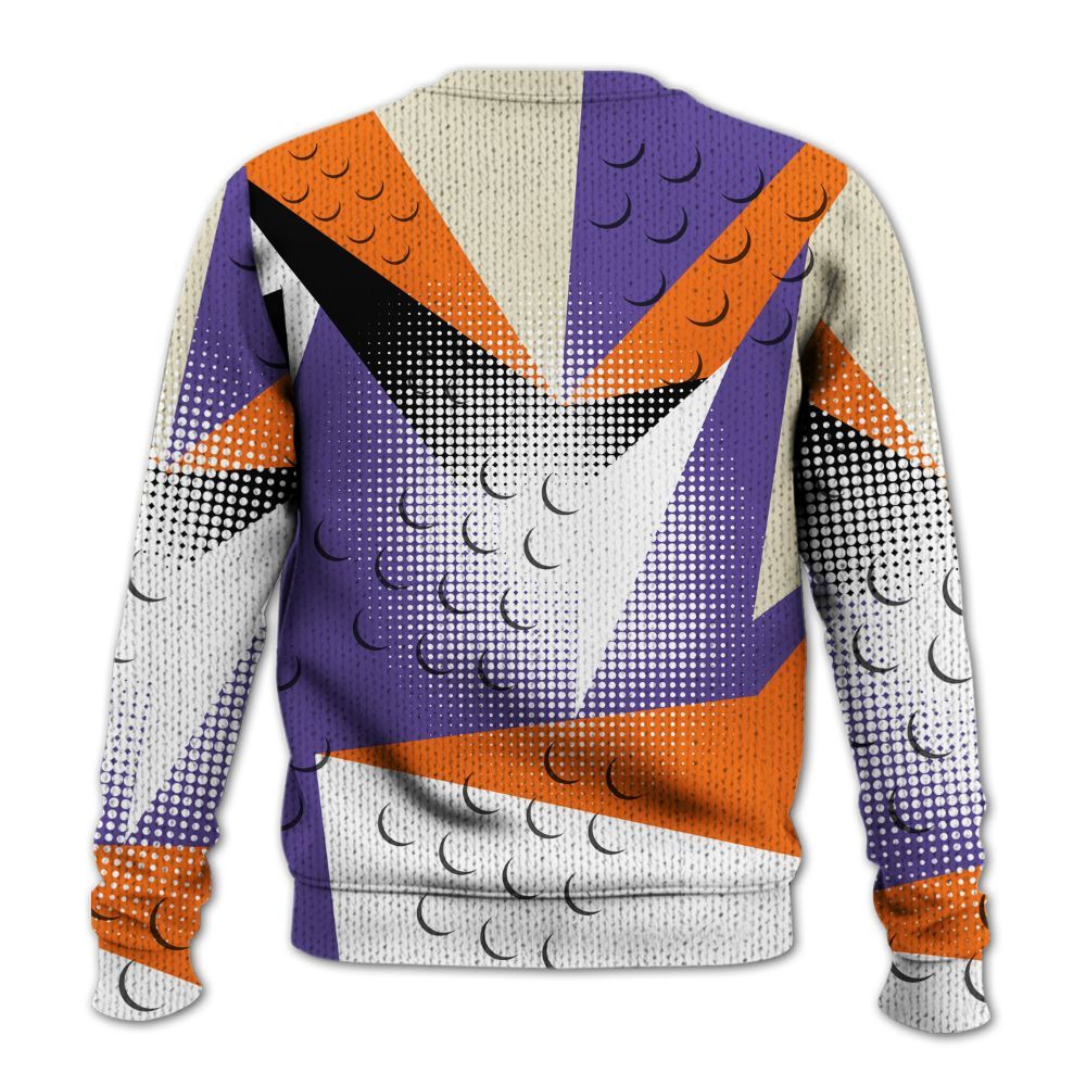 Knitted Sweater To Match Air Max Waffle SP Voltage Purple - Poly Custom Name Number 23 5s