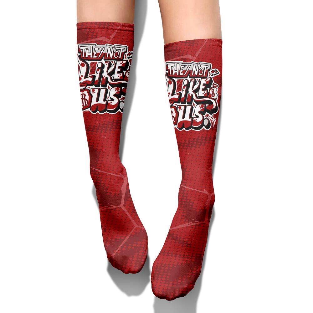Sock To Match Red Taxi 12s - Dislike Us Graphic Crack