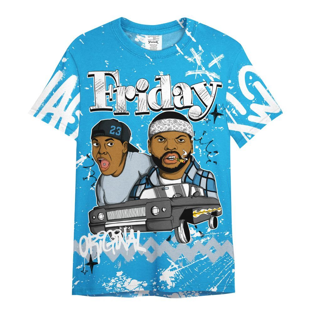 Shirt To Match University Blue Low 2026 11s - Friday Sneaker Crayon All Over Print