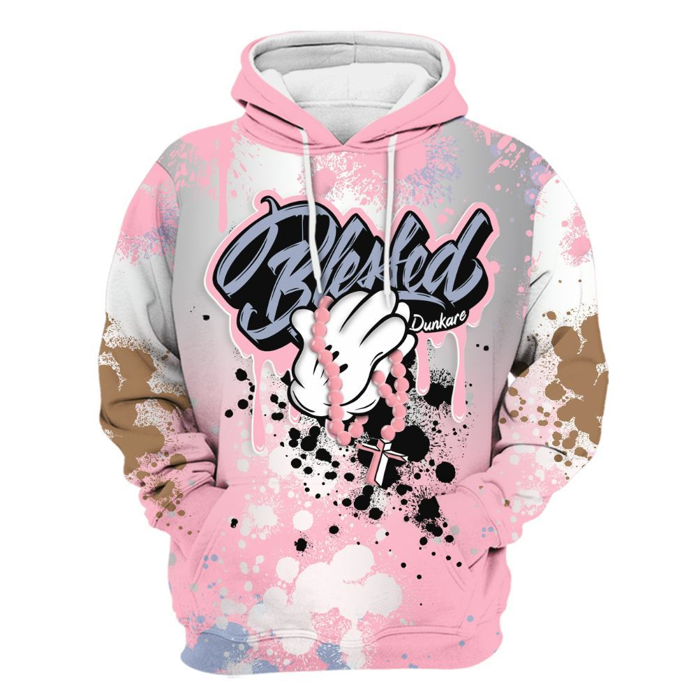 Hoodie To Match Retro 35th Anniversary 5s - God Blessed Ink Drip All Over Print