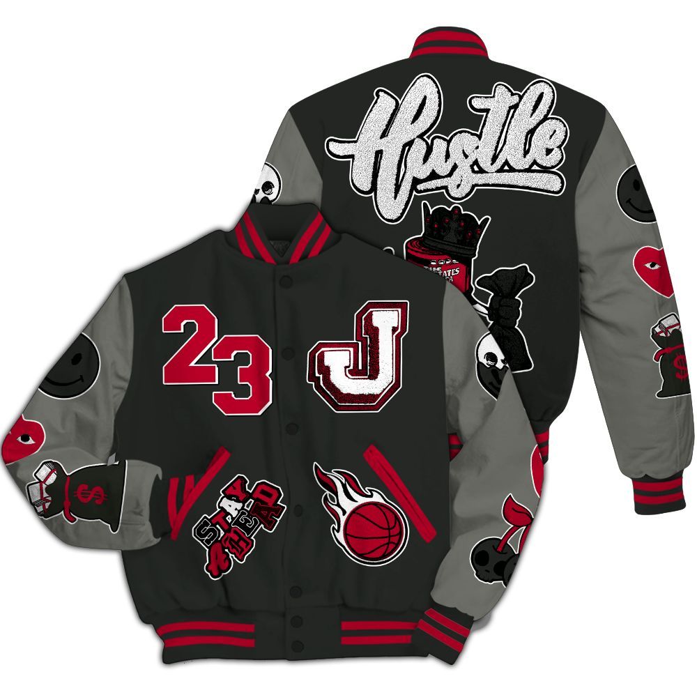Varsity Jacket To Match Shadow 2025 10s - Hustles Money Number 23 All Over Print