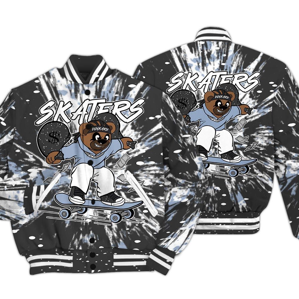 Varsity Jacket To Match Reverse Black White 6s - Skaters Bear Luxury Varsity Jacket Unisex
