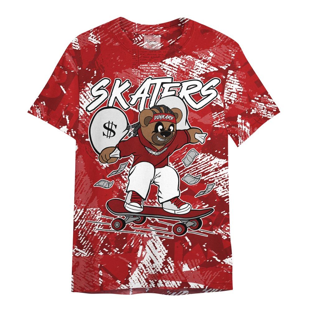 Shirt To Match Red Taxi 12s - Skaters Bear Abstract Graffiti Shirt Unisex