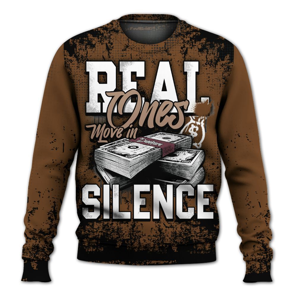 Sweatshirt To Match Archaeo Brown 3s - Move In Silence Money Street Retro All Over Print