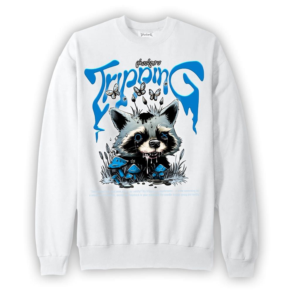 Sweatshirt To match Industrial Blue 4s Sweatshirt - Tripping Raccoon Graphic