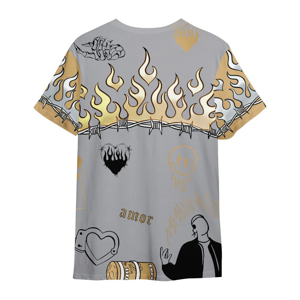 Shirt To Match Retro High OG Cool Grey 1s - Snake Trust No One All Over Print