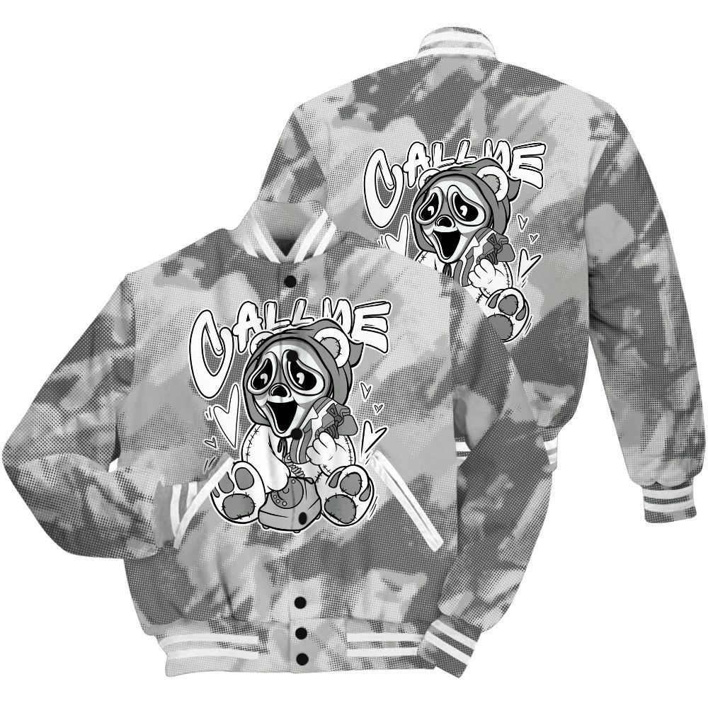 Varsity Jacket To Match Paris Olympics 4s Shirt - Call Me Bear Abstract Halftone All Over Print