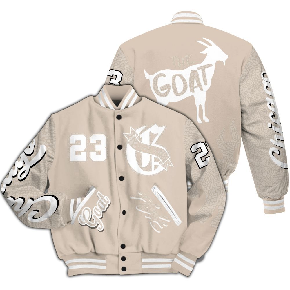 Varsity Jacket To Match Desert Sand 3s - The G.O.A.T Streetwear All Over Print