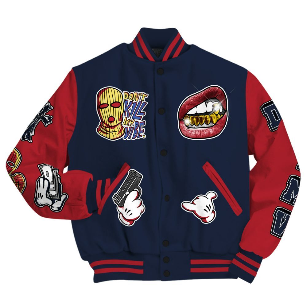 Varsity Jacket To Match Dunk Low COJP What The 2024 - Vibe.Unique All Over Print