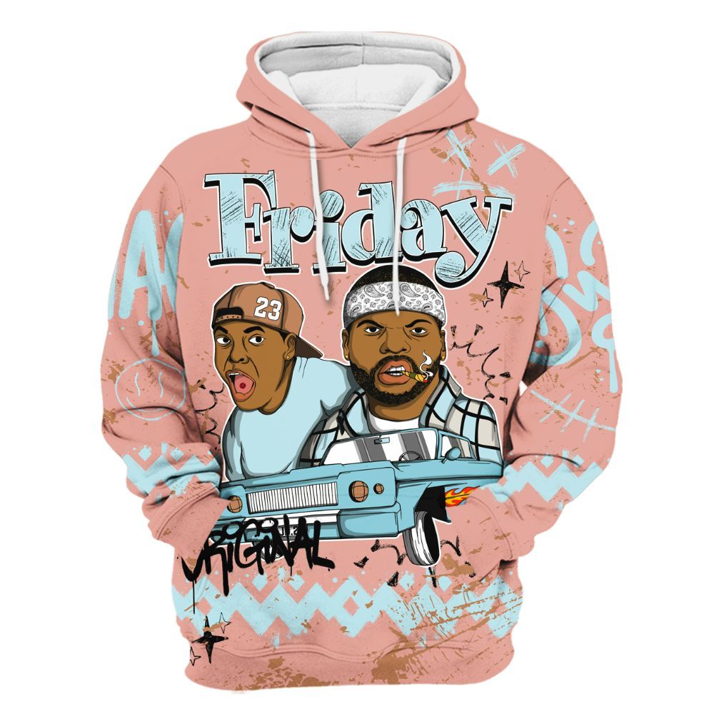 Hoodie To Match Dunk Low Glacier Arctic - Friday Sneaker Crayon All Over Print