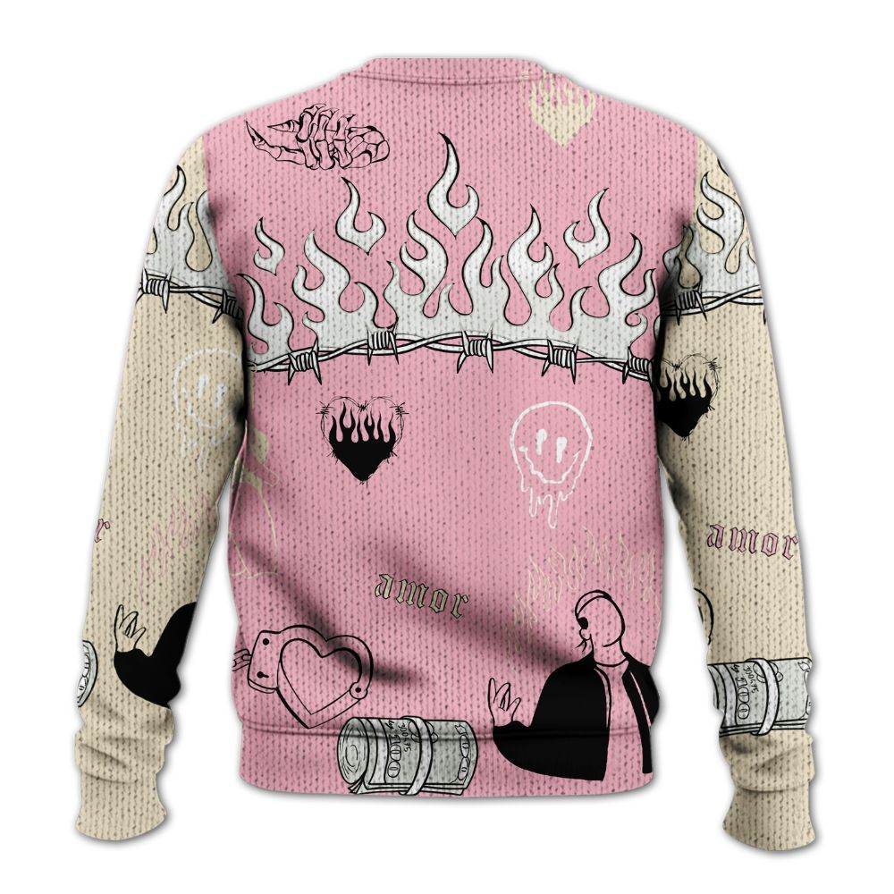 Sweater To Match Low OG Shy Pink 1s - Snake Trust No One Graphic