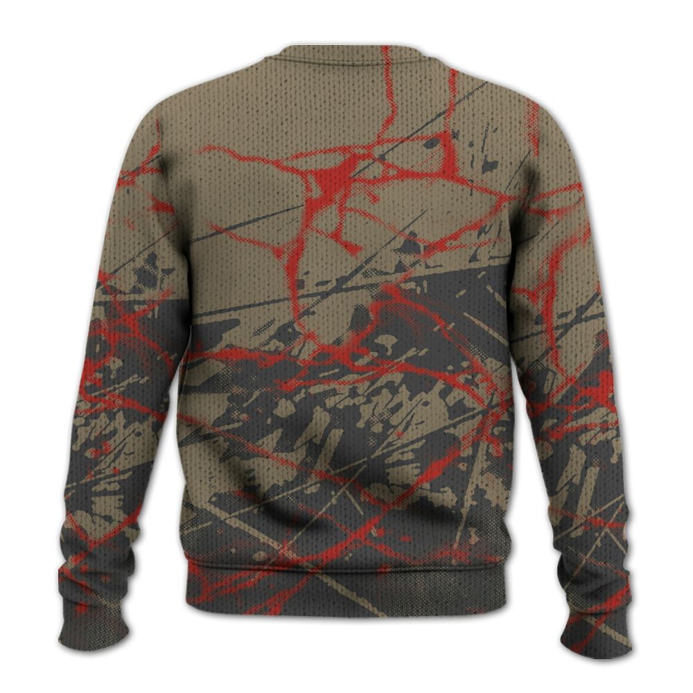 Knitted Sweater To Match Olive 9s - Self Make Skeleton Profound