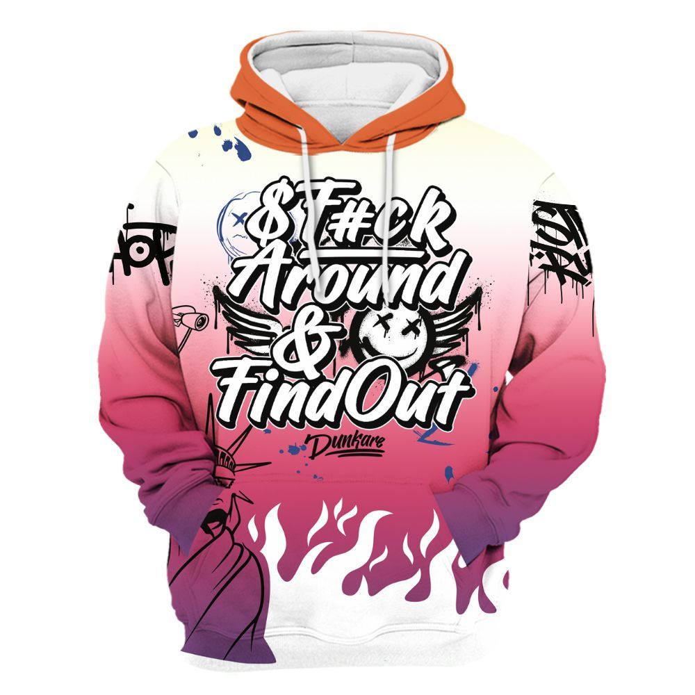 Hoodie To Match Air Griffey Max Los Angeles 1s - Graphic Fck Around Find Out All Over Print