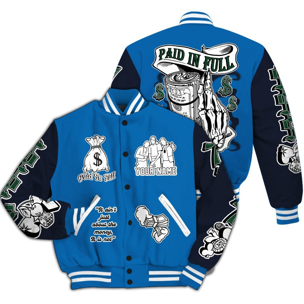 Varsity Jacket To Match 95 Big Bubble Slate - Paid In Full Baseball Varsity Jacket Custom Name All Over Print