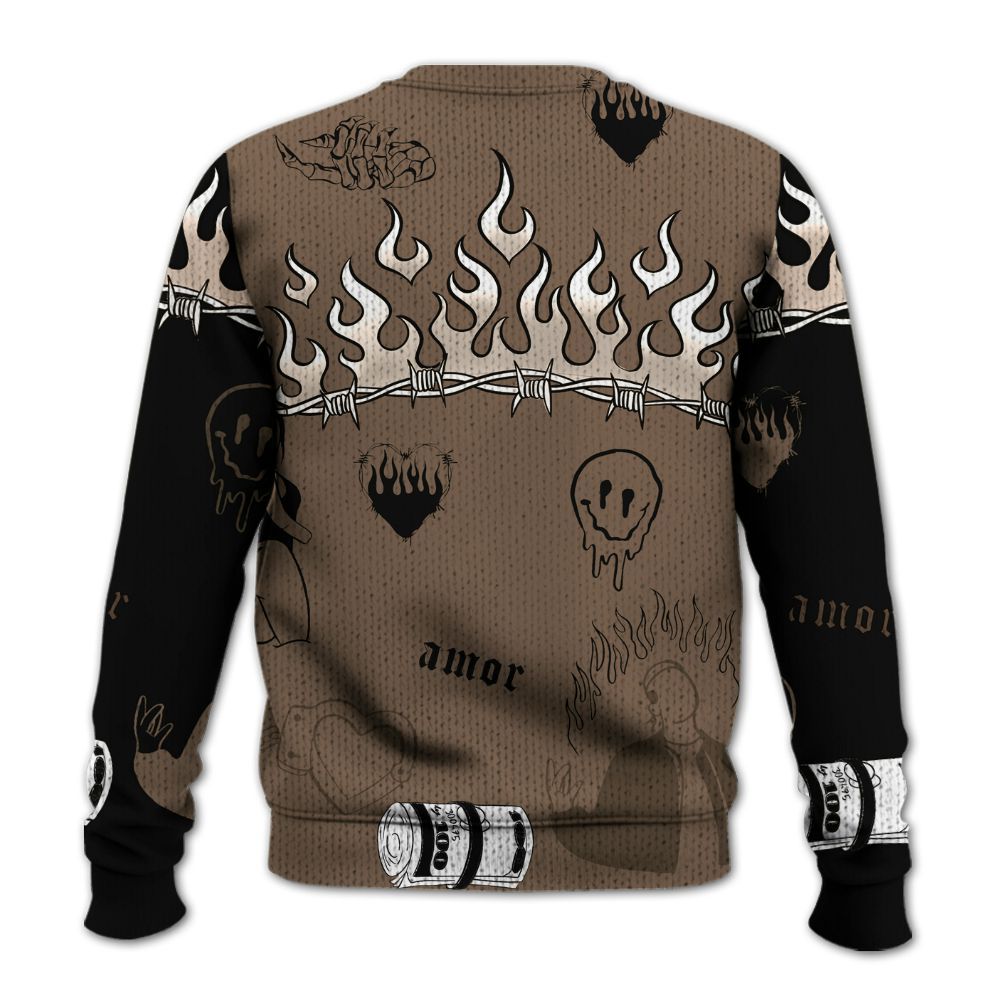 Knitted Sweater To Match Dark Mocha Jack - Snake Trust No One