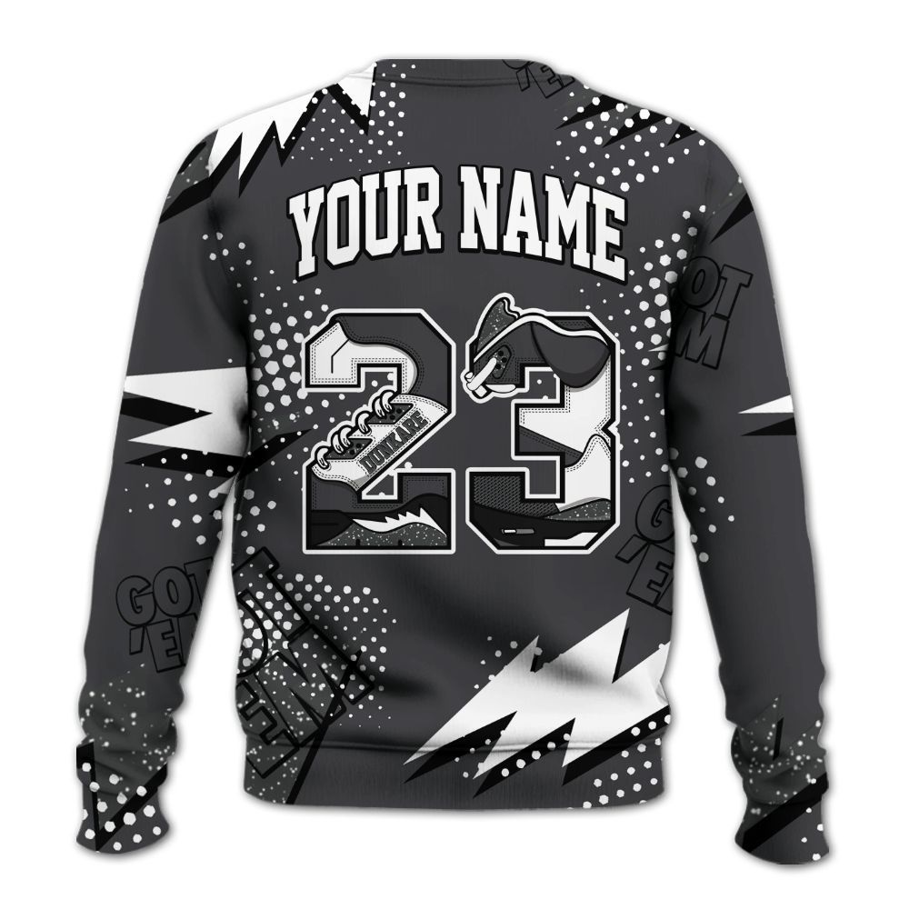 Sweatshirt To Match Fear 4s - Custom Name Number 23 5s All Over Print