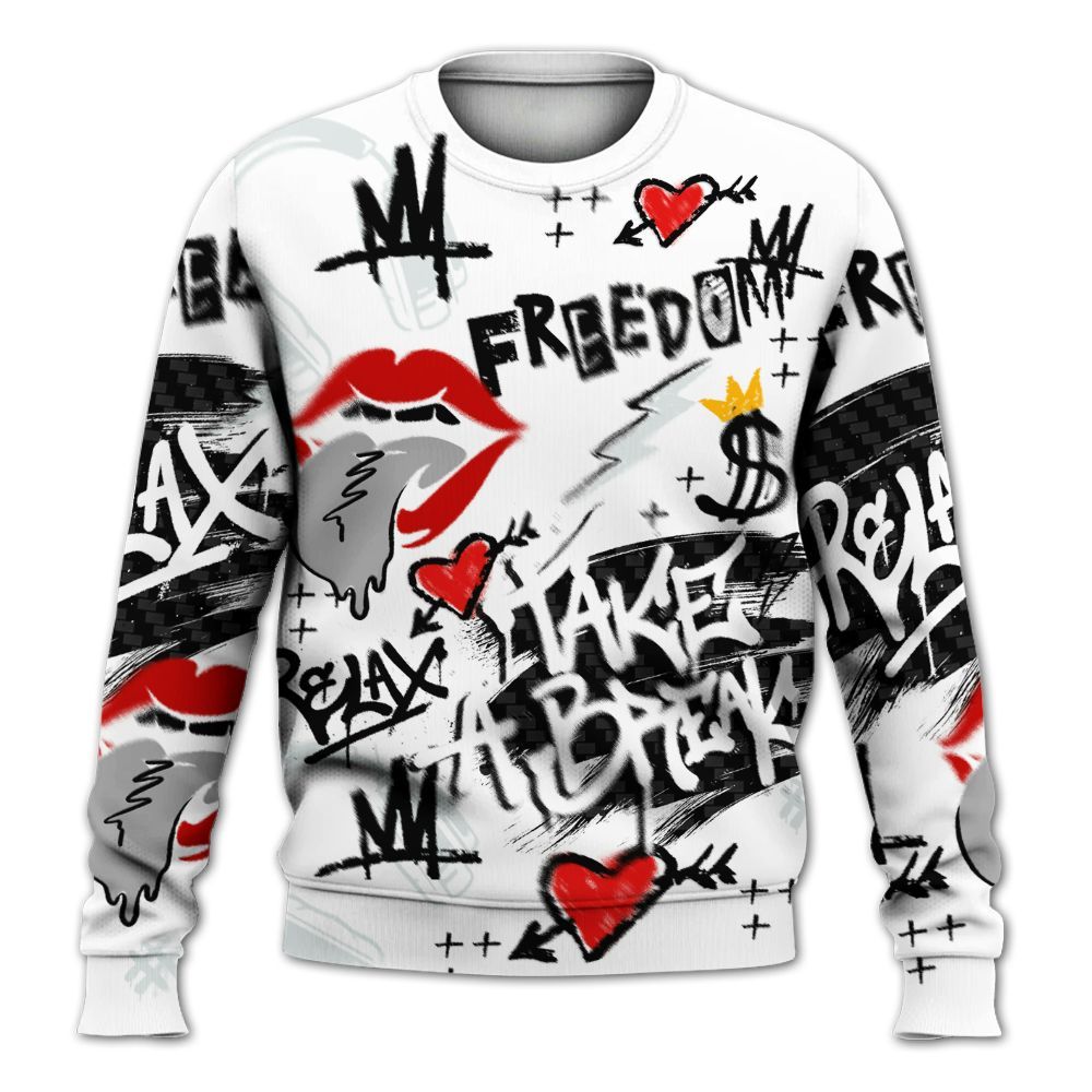 Sweatshirt To Match Kobe 9 Elite Protro Halo - Take Break Freedom Graffiti Streetwear All Over Print