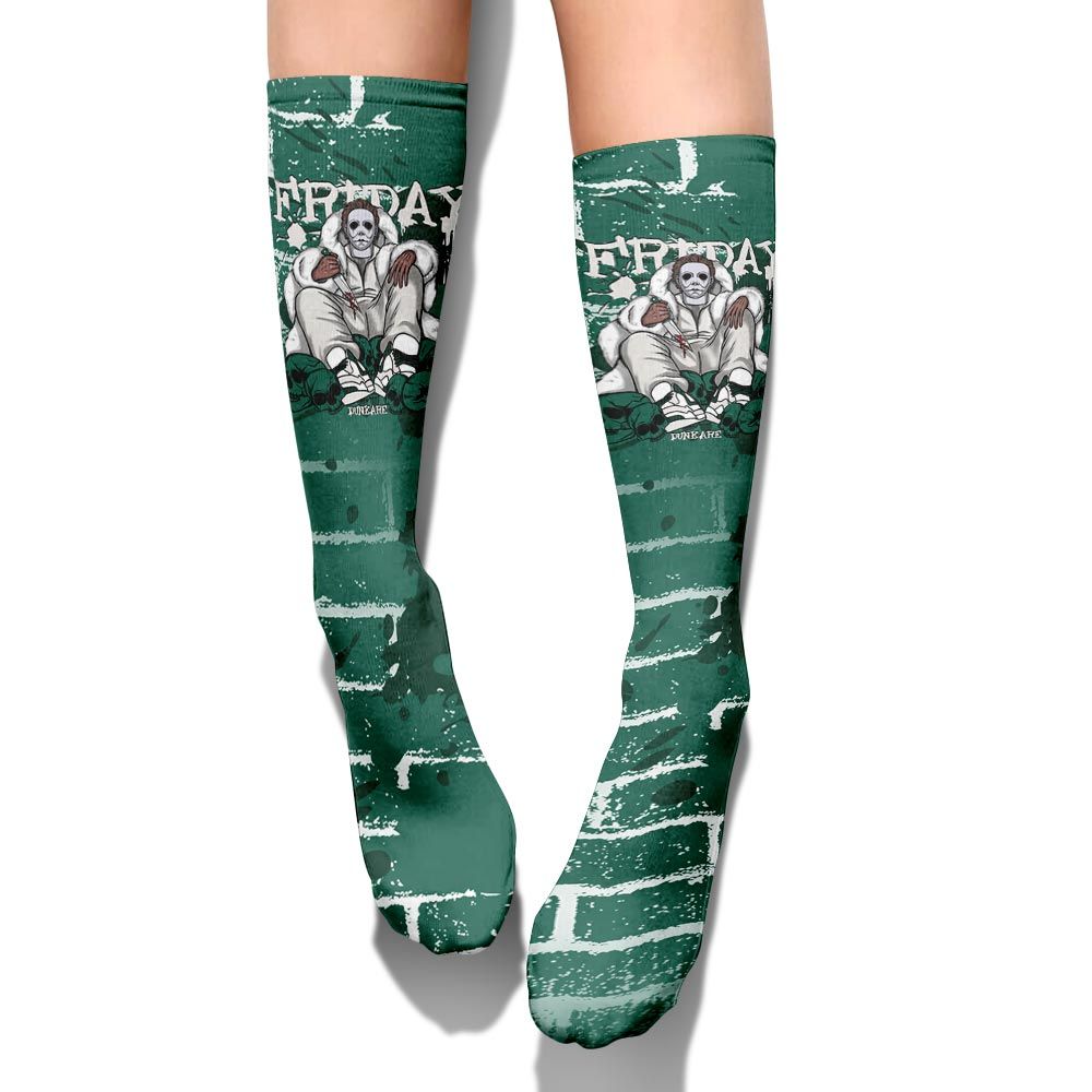 Sock To Match Oxidized Green 4s - Friday Halloween Brick