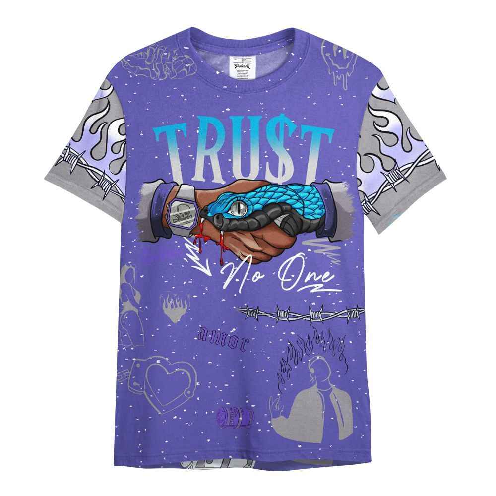 Shirt To Match Retro Aqua 8s - Snake Trust No One All Over Print