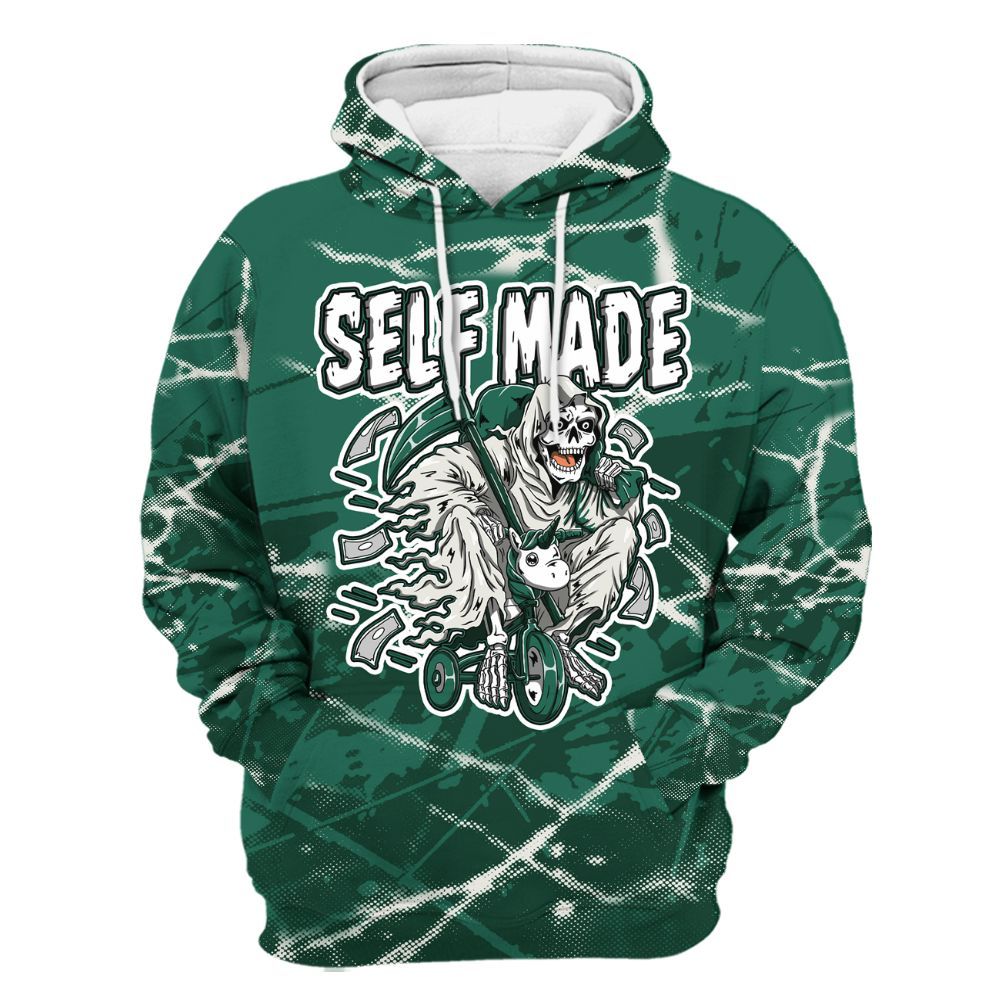 Hoodie To Match Oxidized Green 4s - Self Make Skeleton Profound All Over Print