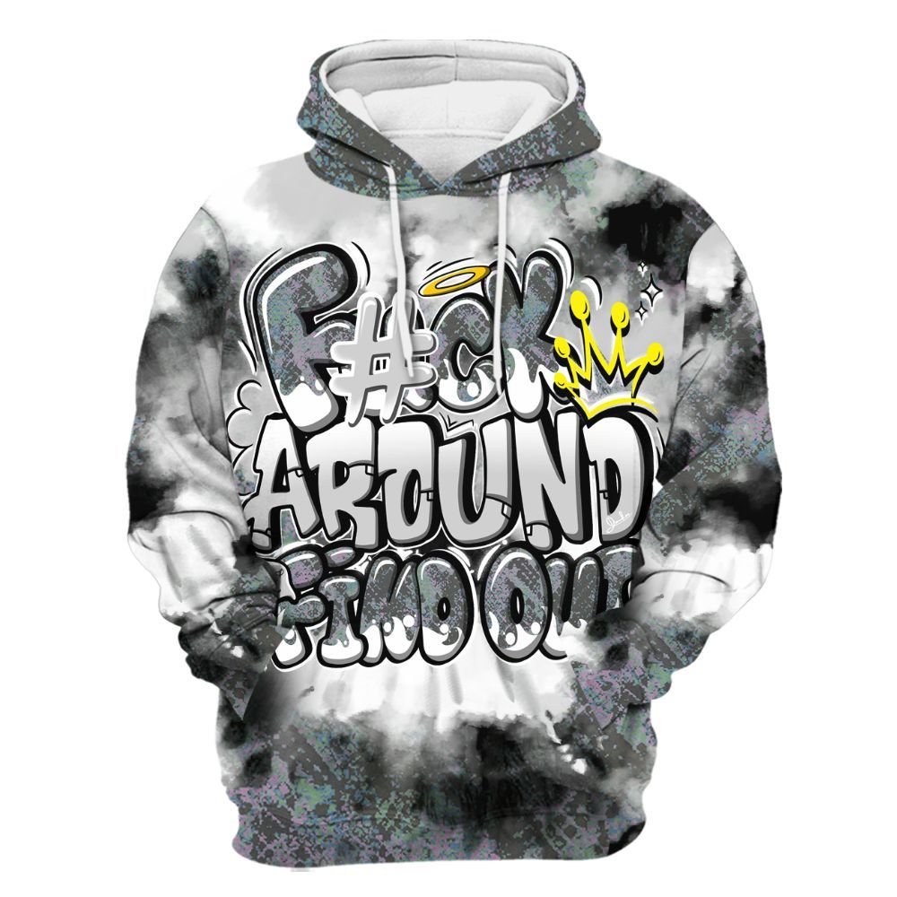 Hoodie To Match Low CNY Year Of The Snake 11s - Tie Dye FK Around Find Out All Over Print