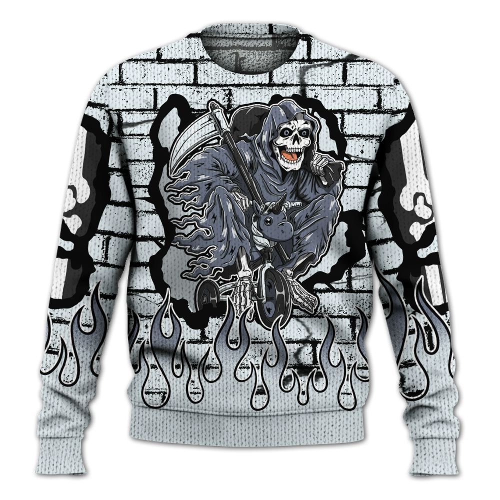 Knitted Sweater To Match Air Foamposite Jin Kazama - Self Make Skeleton Crashed