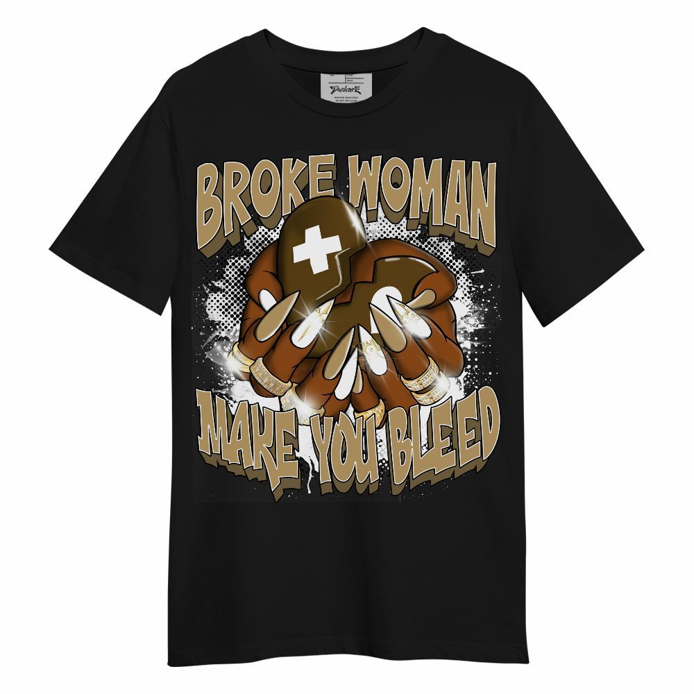 Shirt To Match Black LD 1000 - Broke Woman Heart Retro Unisex Shirt