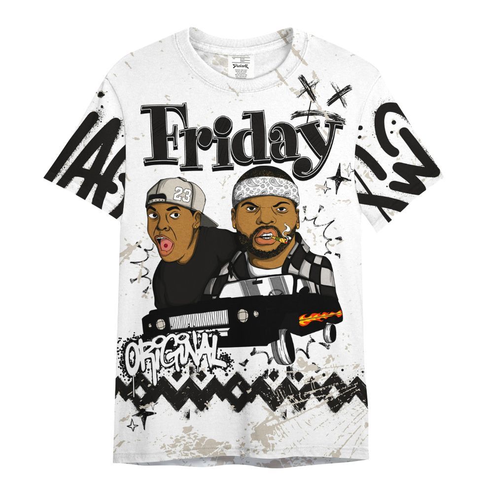 Shirt To Match Retro Reverse Metallic 5s - Friday Sneaker Crayon All Over Print