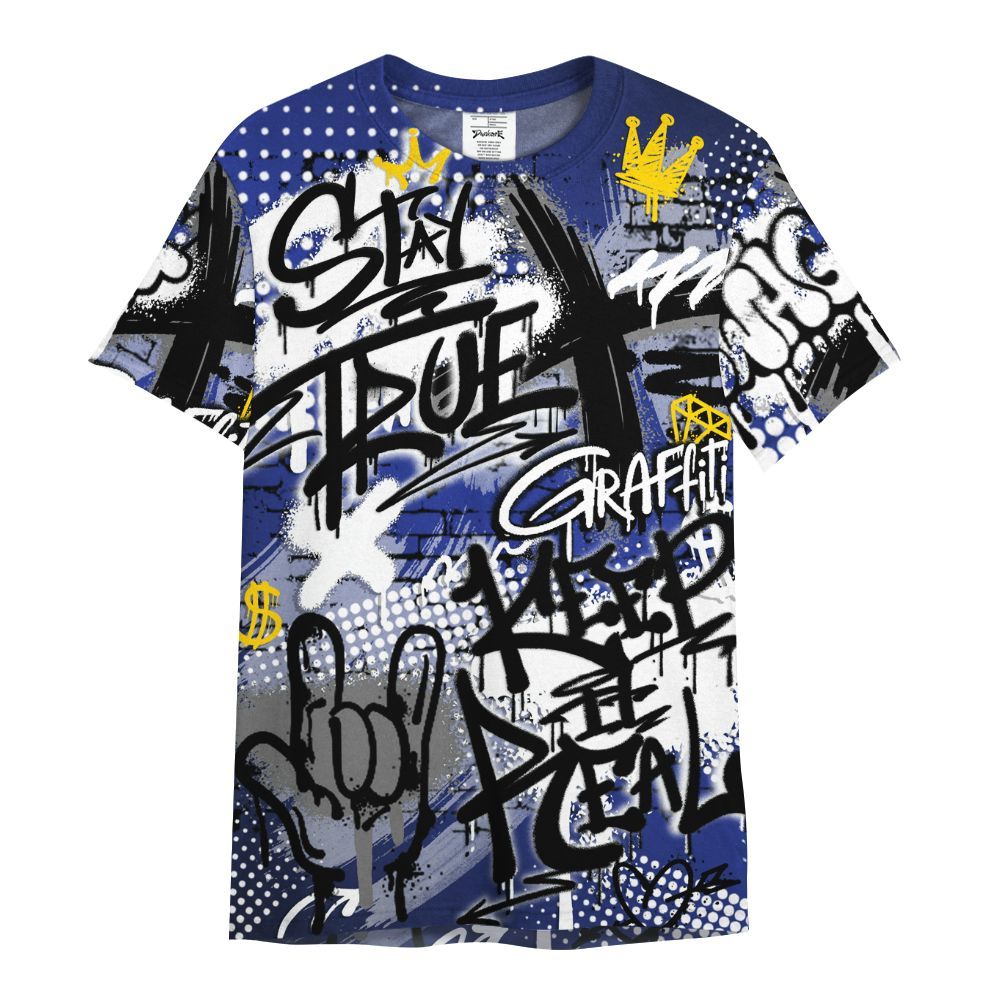 Shirt To Match Air Max Plus Black Racer Blue - True It Real Graffiti Streetwear All Over Print