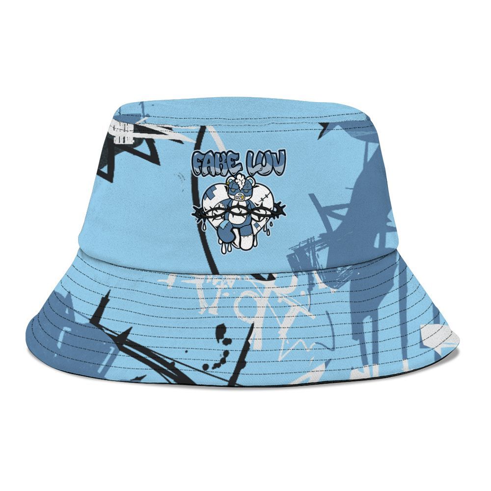 Bucket Hat To Match Legend Blue 11s - False Romance Hugz Messyz Graphic