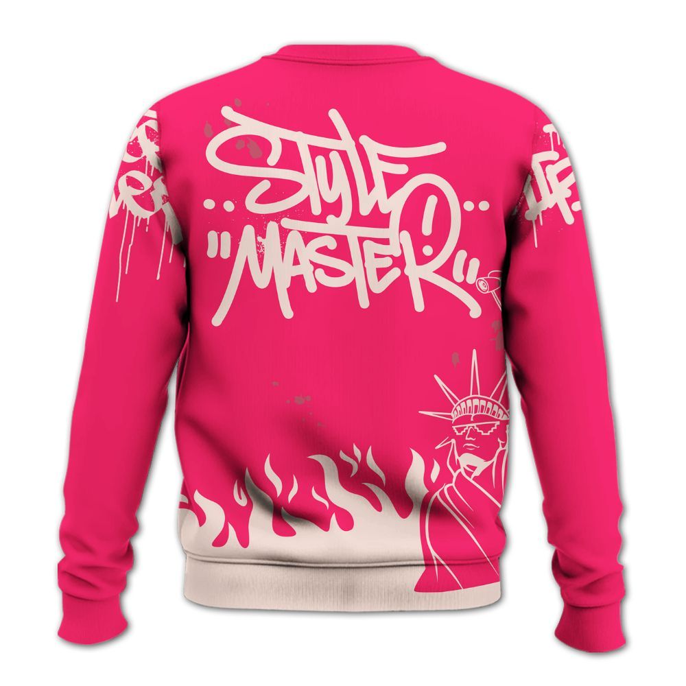 Sweatshirt To Match A'One Hyper Pink Shirt, Graphic Fck Around Find Out All Over Print