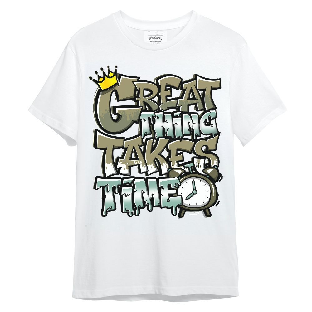 Shirt To Match Dunk Low Suede Olive Aura - Great Things Sneaker Tee Streetwear Unisex Shirt