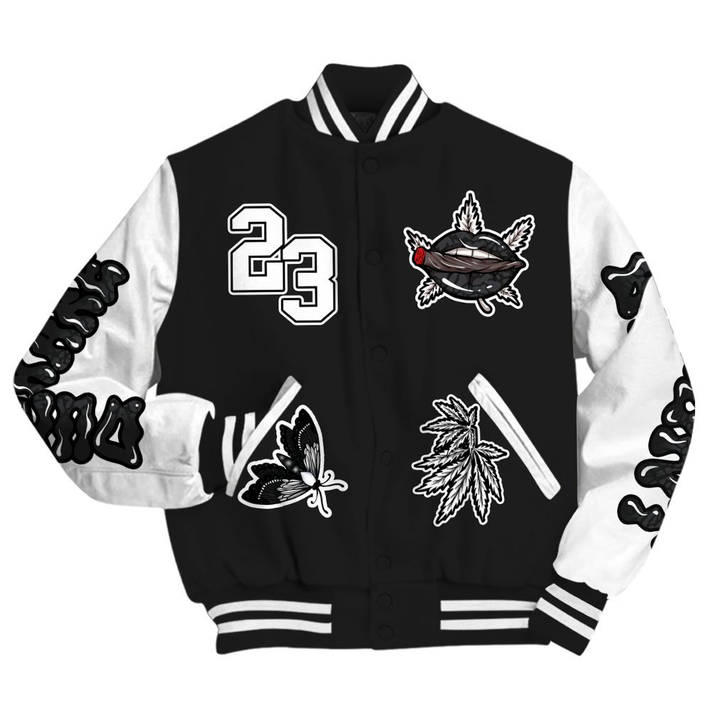 Varsity Jacket To Match Black Cat 3s - Bluntz Unique All Over Print