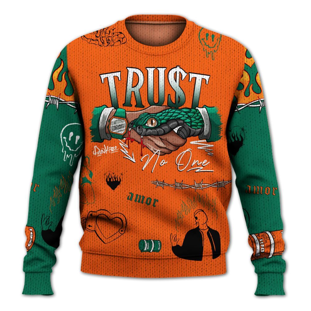 Sweater To Match SoleFly Sail Gorge Green 3s - Snake Trust No One Graphic