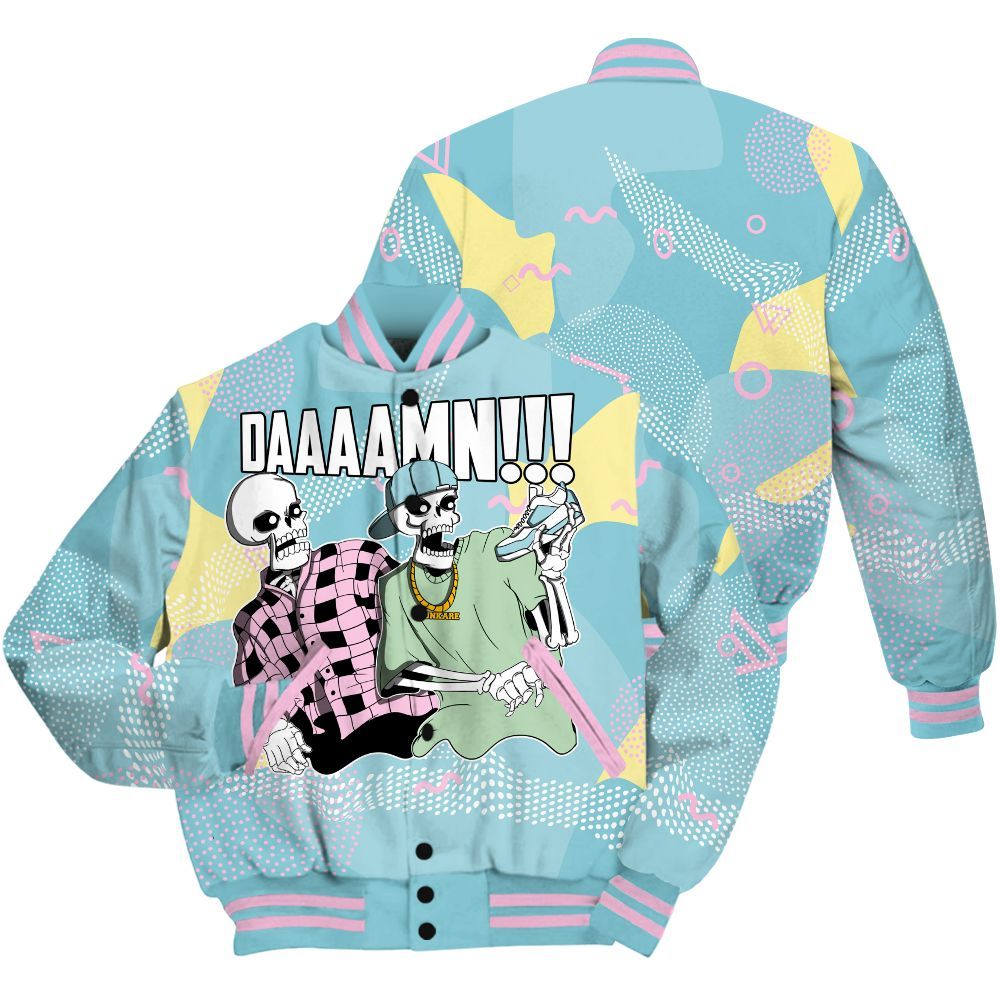 Varsity Jacket To Match SB Dunk Low Visty - Graphic Meme Damnn All Over Print