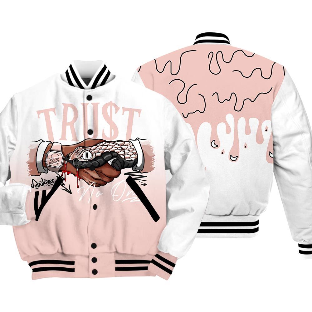 Varsity Jacket To Match Varsity Jacket Snake Trust No One Drip, Low Legend Pink 11s - To Match Sneaker Legend Pink 11s 2504 NCT