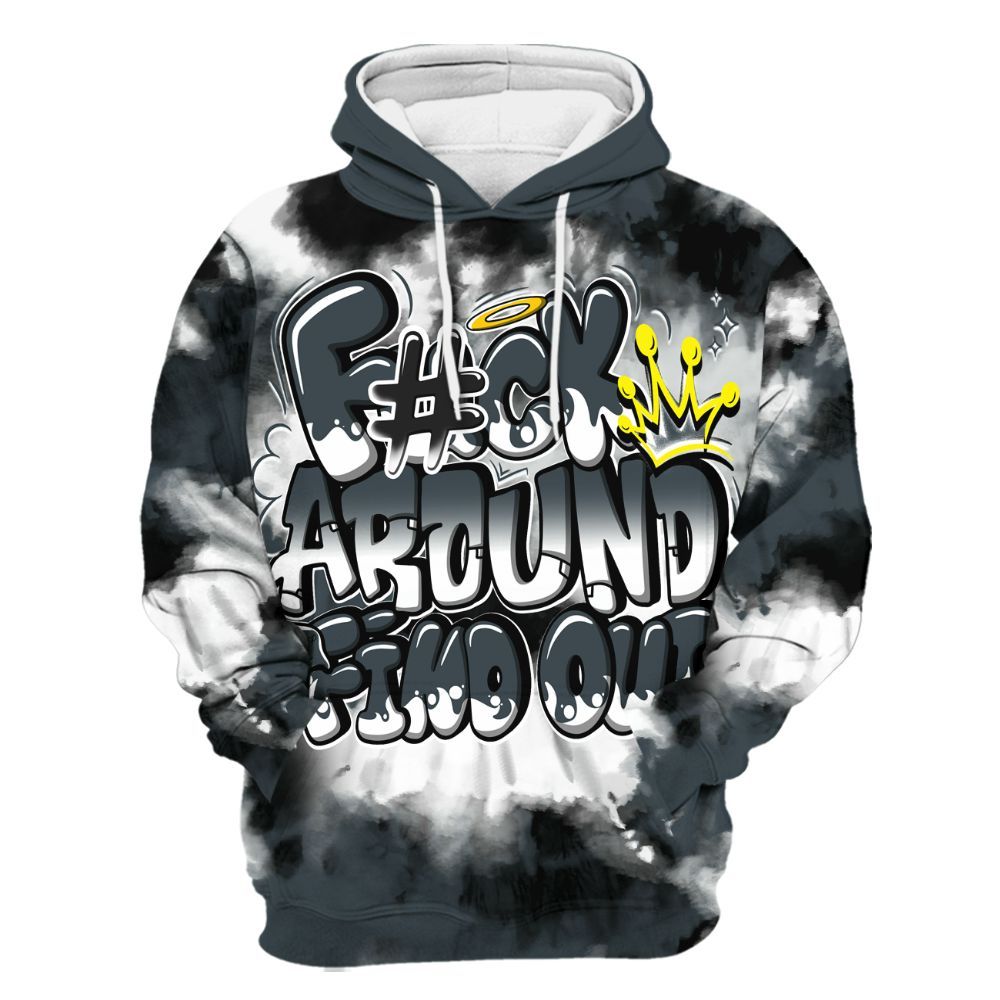 Hoodie To Match Air Max Sunder Gore Tex Black - Tie Dye FK Around Find Out All Over Print
