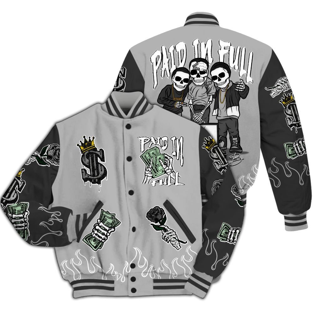 Varsity Jacket To Match NOCTA Black 2s - Fire Everybody Paid In All Over Print