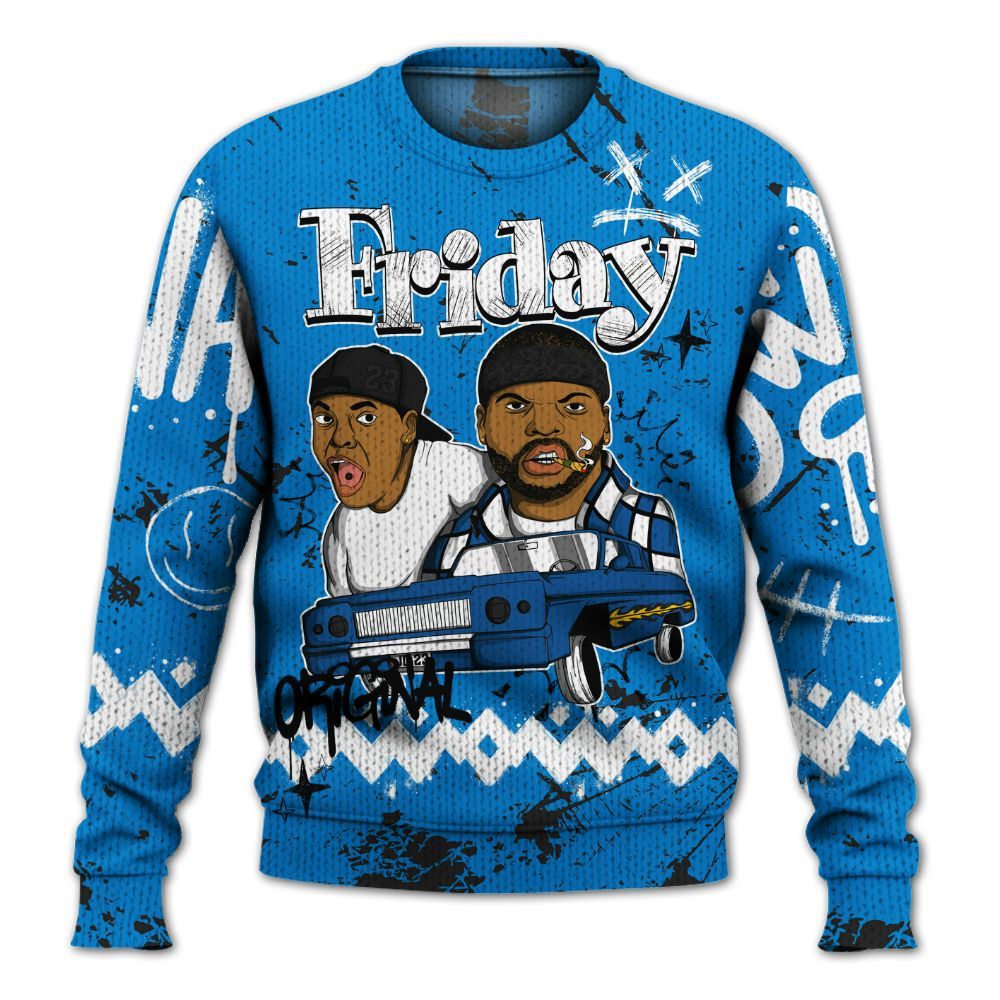 Sweater To Match High OG FragmentxULA White Black 1s - Friday Sneaker Crayon Graphic