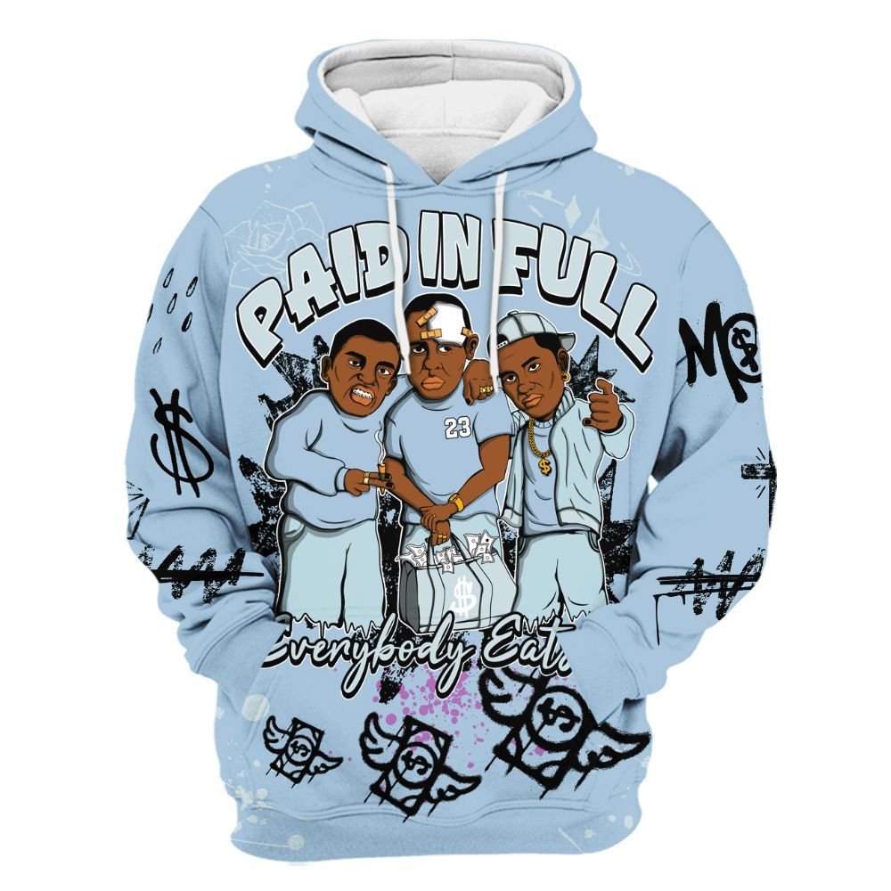 Hoodie To Match Forget Me Not 4s - Everybody Paid In Full Crayon All Over Print