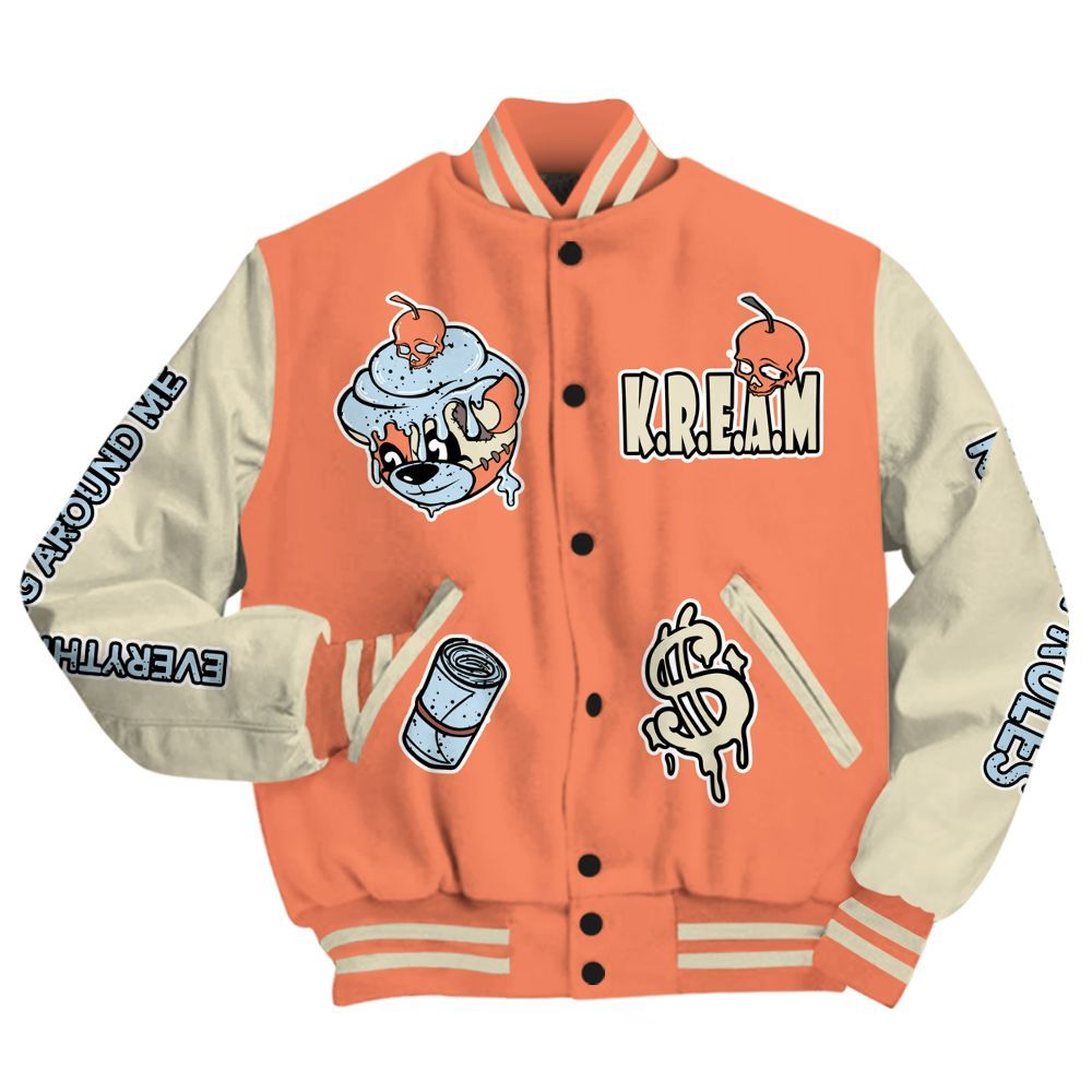 Varsity Jacket To Match DJ Khaled Crimson Bliss 5s - Loot Bear All Over Print