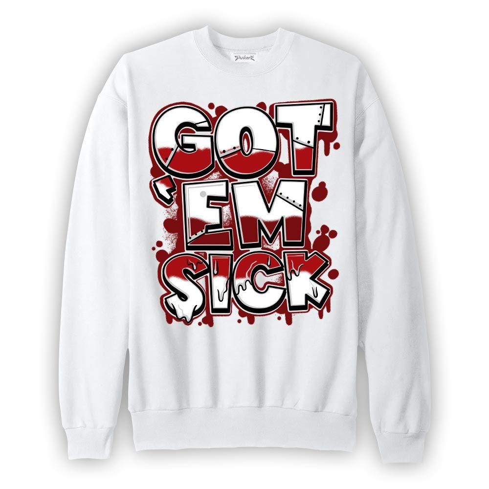 Sweatshirt To match Red Taxi 12s Sweatshirt - Gotten 'Em Sick Graphic Graphic