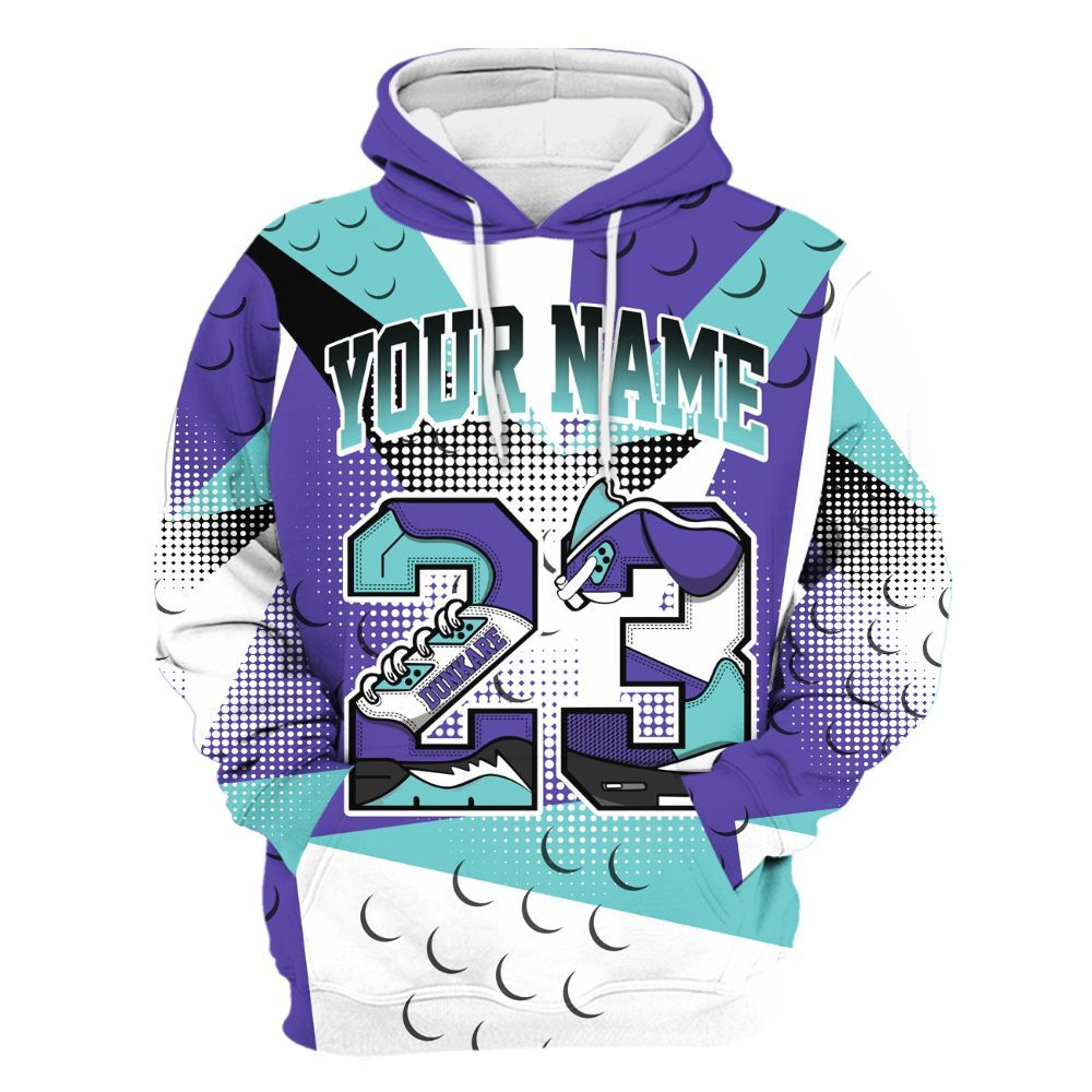 Hoodie To Match Low Hornets 1s - Poly Custom Name Number 23 5s All Over Print