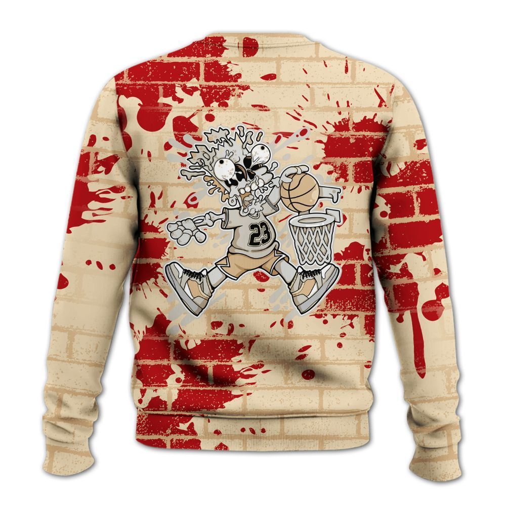 Sweatshirt To Match Dunk Low Strawberry Waffle - 85's Dunks Graphic Halloween All Over Print