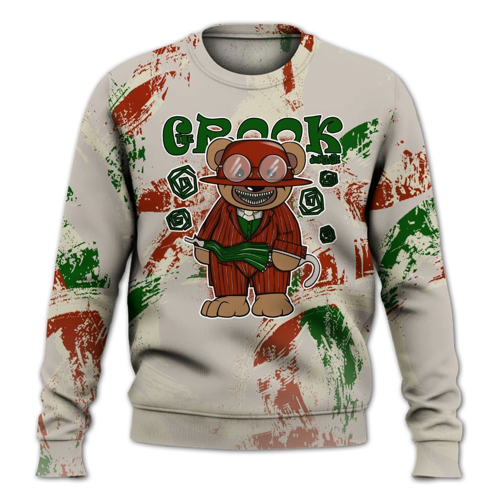 Sweatshirt To Match El Grito 5s - Swindler Bear Circle Slpash All Over Print