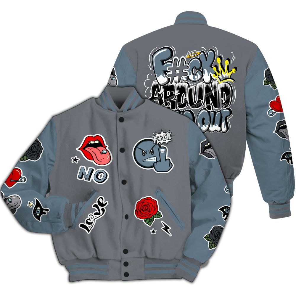 Varsity Jacket To Match Air Max DN Silver Bullet - FK Around Find Out All Over Print