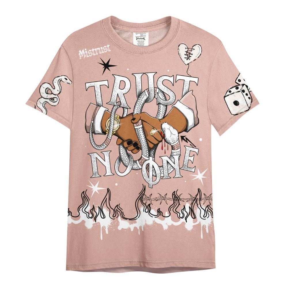 Shirt To Match Dunk Low Pink Velvet - Trust No One Snake-Bite Doodle Crayon All Over Print