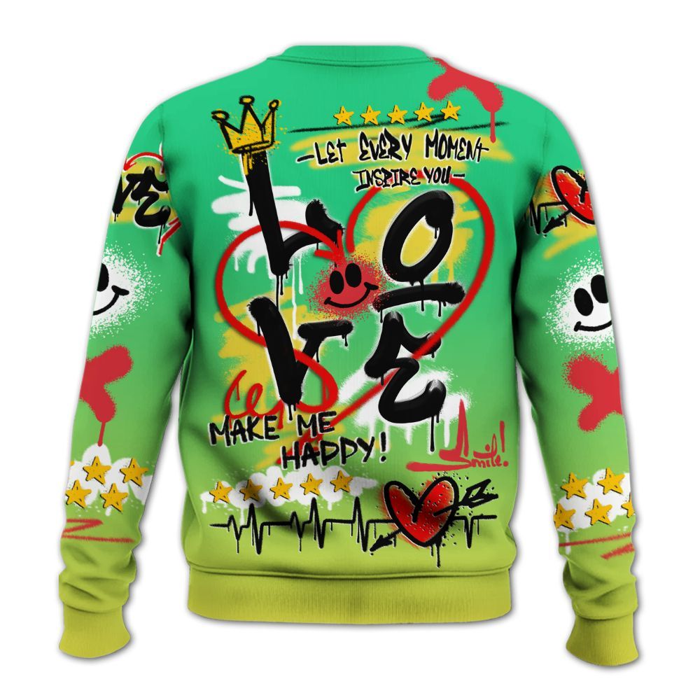 Sweatshirt To Match Ja 3 Jurassic Park Explorer - Happy Love Beats Graffiti Streetwear All Over Print