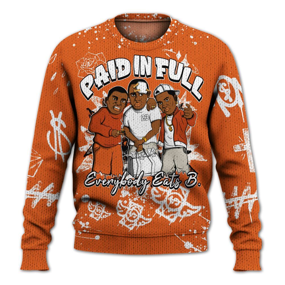 Knitted Sweater To Match High OG Starfish 1s - Everybody Paid In Full Crayon